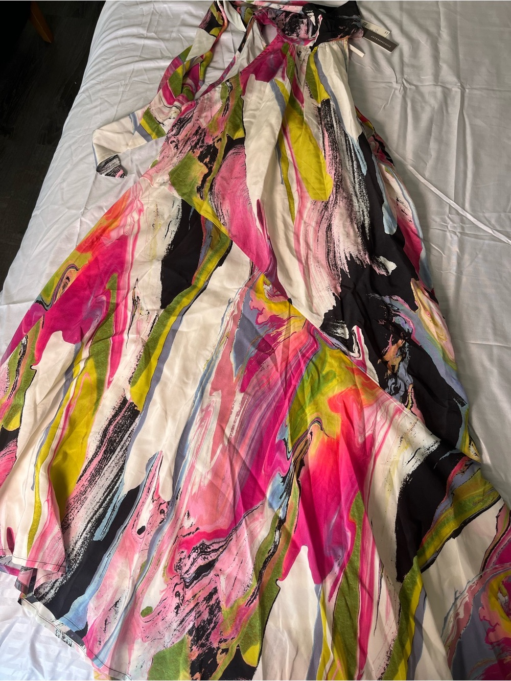 Anthropologie Multi-Color Abstract Print Midi Dress